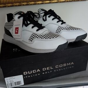NWT Duca Del Cosma Pagani Black and White sneakers Size 12